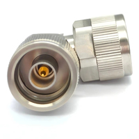 Adaptateur coaxial RF haute fréquence N-JWJG, ondes millimétriques, acier inoxydable, connecteur N à angle droit