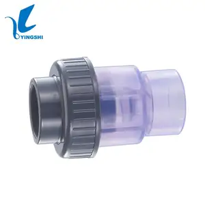 <span class=keywords><strong>Valvola</strong></span> <span class=keywords><strong>di</strong></span> ritegno industriale trasparente/trasparente unidirezionale dell'acqua del PVC <span class=keywords><strong>di</strong></span> plastica - Product Image 2