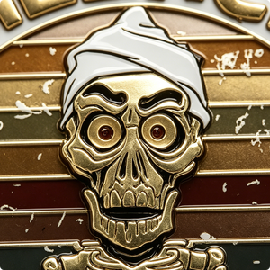 Pin de esmalte de aleación de zinc con diseño de esqueleto personalizado, estilo vintage retro atardecer, para insignia de esmalte duro 2D, para coleccionistas de Navidad y Pascua - Product Image 6