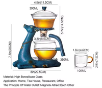 Vente en gros, bouilloire transparente, théière et tasse en verre avec filtre pour cuisine personnalisée