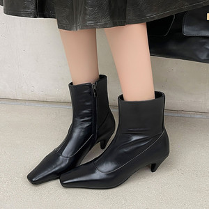 Stivaletti da Donna Cialisa in Vera Pelle di Alta Qualità, Scarpe Autunno Inverno 2025, Moda Elegante, <span class=keywords><strong>Tacco</strong></span> Medio per Uso Quotidiano - Product Image 2