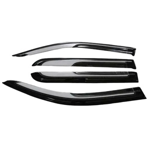 Pare-soleil de porte de luxe pour Navara 2014 – Protection et décorations – Noir foncé/noir transparent - Product Image 1