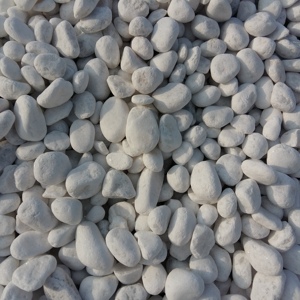 Jardín de roca Natural cayó redondo nieve blanco guijarro para venta - Product Image 1