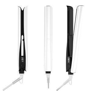 Plancha <span class=keywords><strong>de</strong></span> pelo <span class=keywords><strong>de</strong></span> cerámica infrarroja profesional fuente <span class=keywords><strong>de</strong></span> energía eléctrica blanca <span class=keywords><strong>de</strong></span> <span class=keywords><strong>hierro</strong></span> plano para uso doméstico - Product Image 1
