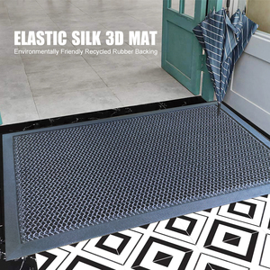 <span class=keywords><strong>Tappeto</strong></span> d'ingresso resistente con retro <span class=keywords><strong>elastico</strong></span>, antiscivolo, in gomma, con scritta 'Welcome', prodotto a macchina, in poliestere, per esterni - Product Image 3