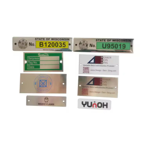 Gran oferta, accesorios para bolsos, rectángulo personalizado, varios estilos, accesorios para bolsos, decoración, corte, etiqueta de Metal liso, logotipo - Product Image 1