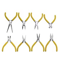 Kit d'outils et d'équipements de pinces à bijoux compactes et faciles à manipuler avec pince à fil coupant à nez rond à longue aiguille