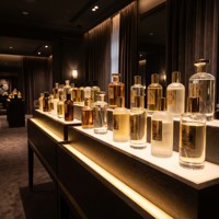 Étiquettes autocollantes holographiques personnalisées en feuille d'or durable pour flacons de parfum et emballages cosmétiques étanches