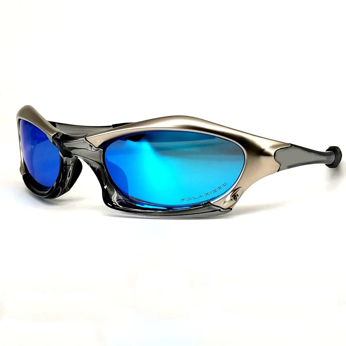 Cadre en alliage métallique Y2K avec lunettes de soleil de sport d'épissage PC lunettes de cyclisme de Style technologie future Punk