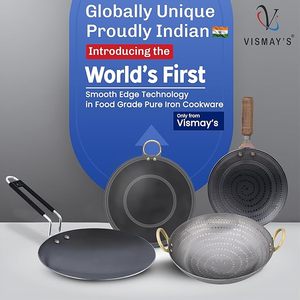 Sartén de hierro resistente con mango de madera para preparar roti y chapati perfectos, sartén plana duradera para auténtica cocina india casera - Product Image 6