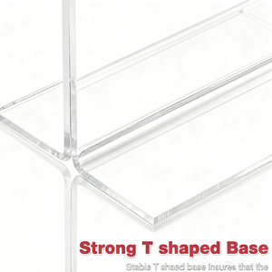 Nhà Máy Trực Tiếp Số Lượng Lớn T Hình Dạng Acrylic Giữ Dấu Rõ Ràng PVC Nhựa Bảng Hiển Thị Đứng Cho Đám Cưới Quảng Cáo Văn Phòng - Product Image 3