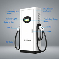 Station de recharge DC pour véhicules électriques 120 kW à montage au sol, vente directe usine, chargeur rapide double pistolet, compatible GB/T CCS NACS