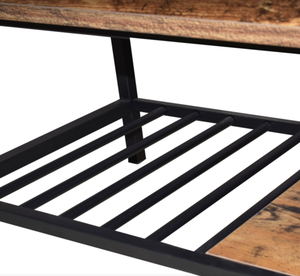 Bàn Cà Phê Bằng Gỗ Hiện Đại Bàn Cà Phê Nhỏ Với Ngăn Chứa Đồ Ẩn Và Kệ Có Thể Điều Chỉnh Để Sinh Hoạt - Product Image 5