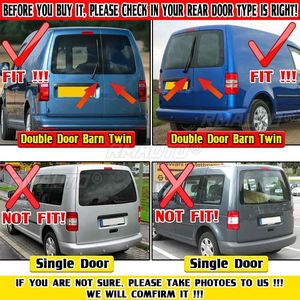 2x Spoiler de coffre arrière style Sportline pour Volkswagen VW Caddy 2005-2018, double porte, spoiler arrière à double aile - Product Image 2