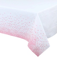 Nouvelle nappe de table ronde jetable en plastique, imperméable et résistante à l'huile, avec motif géométrique personnalisable, imprimée pour les fêtes, style américain