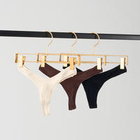 Tanga Sexy de Algodón y Elastano para Mujer, Transpirable, de Cintura Baja, Sin Costuras, Antibacteriana, de Secado Rápido, Invisible, Suave y Elástica