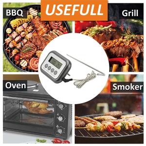 Temporizador de alerta de termómetro de carne de sonda única Digital personalizable para cocinar asar horno de barbacoa instrumento de temperatura de caramelo OEM - Product Image 4
