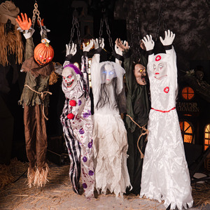 Induction électrique Décor Son Avtivé Vibration Lueur Clown Citrouille Épouvantail <span class=keywords><strong>Zombie</strong></span> Sanglant Infirmière Mariée Halloween Accrocher Fantôme - Product Image 1