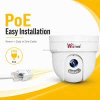 Cámara Domo PTZ Wistino 4MP PoE, Sistema de Vigilancia NVR de 4/8/16 Canales, Alerta de Movimiento, Visión Nocturna en Color, Cámara Domo PoE para Viviendas