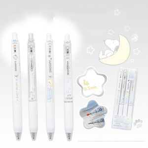 स्नूपी 4-टुकड़ा सेट 0.5 मिमी काले जेल पेन छात्रों को लेखन उपहार कार्टून काले ब्रश पेन प्लास्टिक कटर - Product Image 6