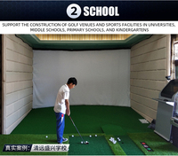 Simulador de golf para interiores PGM P6 china, proyector de cámara 4K, sistema coreano, simulador virtual de golf para práctica de entrenamiento en casa
