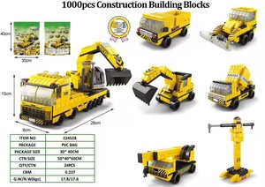 6 em 1 espaço construção brinquedo educativo 1000 pcs plástico blocos de construção cor saco peças conjunto para construção de tijolos - Product Image 4