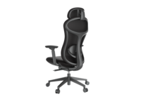 Chaise de bureau ergonomique en maille à dossier haut, avec appui-tête réglable et accoudoirs 3D, pivotante, pour le bureau, la maison et le gaming