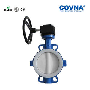 Válvulas de Mariposa de Hierro Fundido de Gran Diámetro Suministradas por el Fabricante, Interruptores Industriales Manuales de Asiento Suave, Diseño de Turbina con Anclaje - Product Image 3