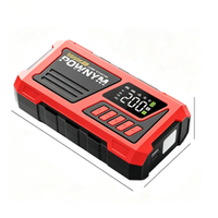Arrancador de Coches Portátil de Emergencia de Alta Resistencia 12V con Power Bank de 6000mAh, 8000mAh, 10000mAh, Carga Rápida y Luz LED para Camiones de Gasolina