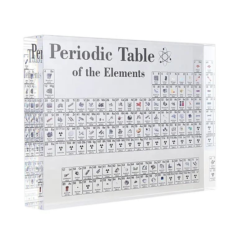 Pendidikan Periodik Elemen Acrylic Tabel Periodik Menampilkan Dikumpulkan Tabel Periodik Akrilik