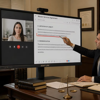 Pantalla Interactiva Inteligente 4K HD de 55/65/75 Pulgadas, Pizarra Digital Multitáctil para Salas de Reuniones y Educación