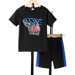 Chemises <span class=keywords><strong>de</strong></span> basketball d'été <span class=keywords><strong>Tenue</strong></span> pour garçons Short <span class=keywords><strong>de</strong></span> basketball Enfants Survêtement <span class=keywords><strong>Enfant</strong></span> 2Pcs Vêtements - Product Image 1