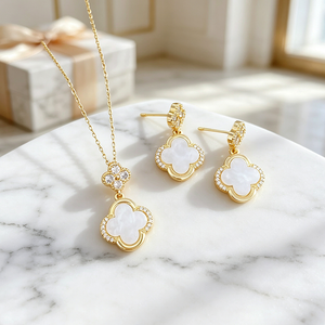 Fashion Jewelry for Women Statement Jewelry Set Clover Fine Jewelry Display Accessories Bijoux Pour Femme Hip Hop <strong>Jewellery</strong> - Product Image 2