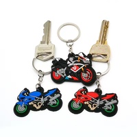 Porte-clés en Pvc personnalisé de moto modèle de Simulation 3d classique