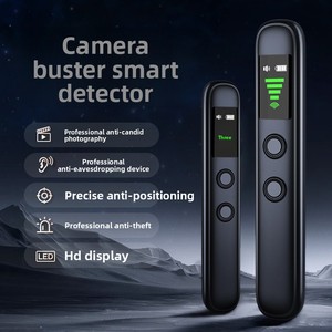 Mini détecteur de <span class=keywords><strong>caméra</strong></span> cachée à 4 niveaux de sensibilité, scanner de signal RF, traceur GPS pour hôtel, voyage, alarme antivol par vibration et son - Product Image 2