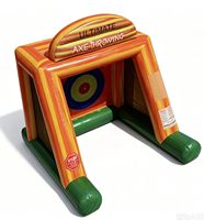 Juego de Lanzamiento de Hachas (1 Jugador) Inflable de PVC para Uso en Exteriores, Hogar y Comercial