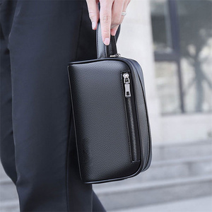 Borsa <span class=keywords><strong>a</strong></span> <span class=keywords><strong>Mano</strong></span> da <span class=keywords><strong>Uomo</strong></span> in Morbida <span class=keywords><strong>Pelle</strong></span> PU con Chiusura Codificata - Product Image 5