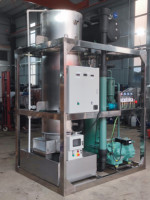 Machine à glace tubulaire comestible personnalisable de 10 tonnes, usine source, en acier inoxydable SUS304, compresseur RefComp, pompe à glace industrielle