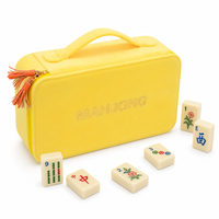Étui de transport et de rangement robuste pour jeu de Mahjong avec fermeture éclair, doublure intérieure en velours doux pour la protection et le stockage des tuiles