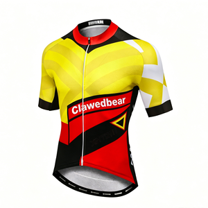 Custom Logo Sublimation Print Sun Block <b>Cooling</b> Mesh Layer Full Zip Breathable Bicycle short sleeve top + <b>padded</b> bottom set - Product Image 4