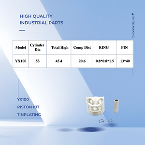 ชุดประกอบเครื่องยนต์มอเตอร์ไซค์ขายส่ง ชุดบล็อกกระบอกสูบ ลูกสูบสำหรับมอเตอร์ไซค์ YX100 ชุดลูกสูบ ชุดกระบอกสูบ ลูกสูบสำหรับฮอนด้า - Product Image 4