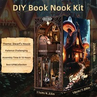 Nouveauté 2025 Hamaileon KT01 La Maison des Sept Nains, Puzzle 3D en Bois, Cadeau, Jouet DIY, Maison de Poupées, Insert de Bibliothèque, Serre-livres, Coin Livre