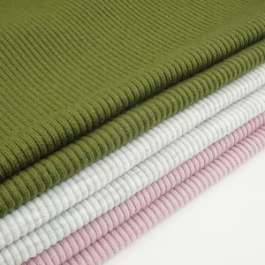 Tejido de punto acanalado elástico 3x2 de microdiamante, poliéster, spandex y rayón, de color liso, para ropa y alfombras de bebé - Product Image 5