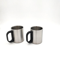 Mug de voyage isotherme à double paroi de 220 ml avec poignée mousqueton
