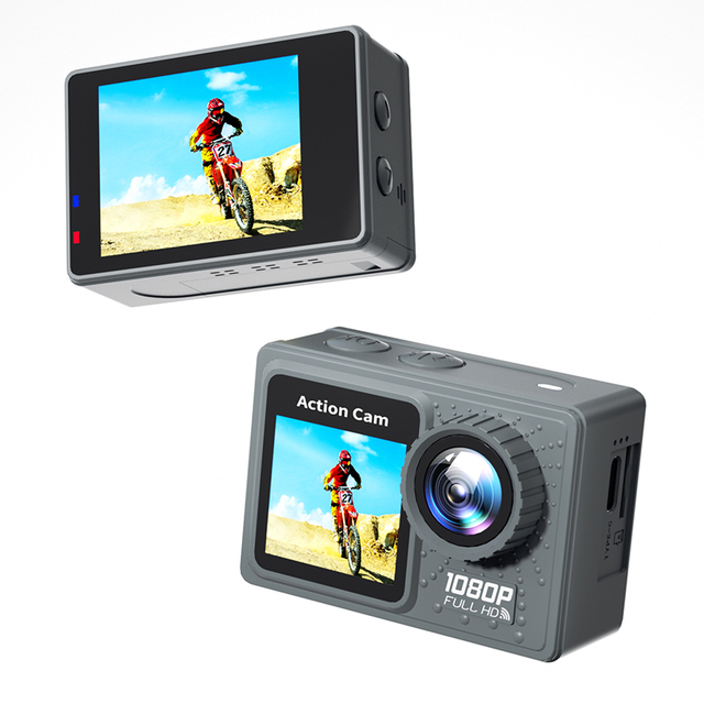 New 1080P HD WIFI Action Camera Dual 2inch Color Screen Wide Angle MicroSD Waterproof Sports Remote Control