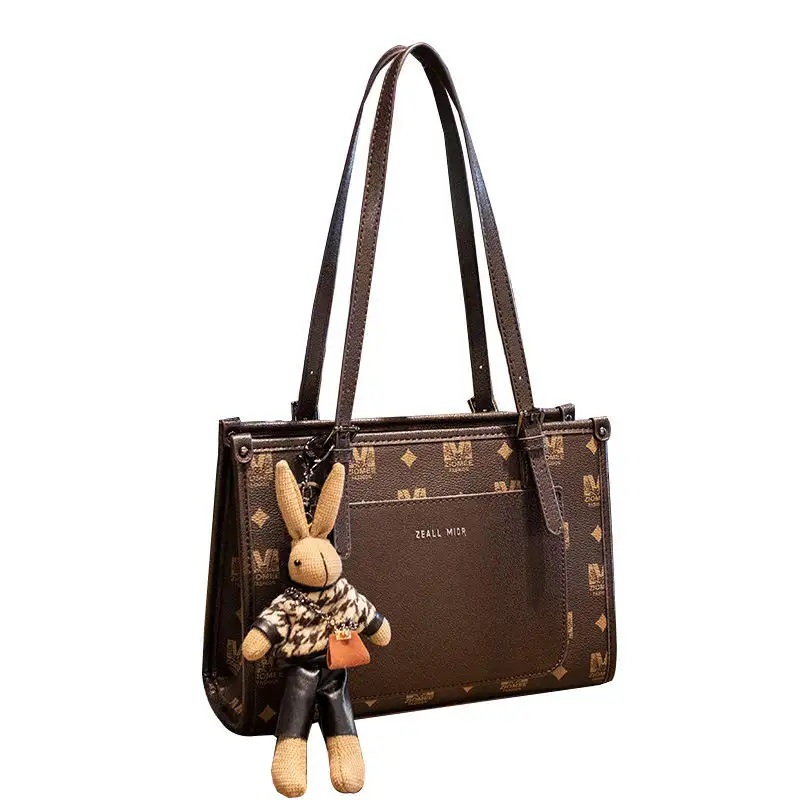 새로운 컬렉션 숙녀 가방 핸드백 하드웨어 크로스 바디 가죽 가방 여성 버킷 캔버스 가방