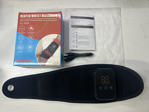 Attelle chauffante pour poignet avec écran OLED, masseur électrique vibrant, 6 niveaux, minuterie, contrôle tactile, sangle Velcro, rechargeable - Product Image 2
