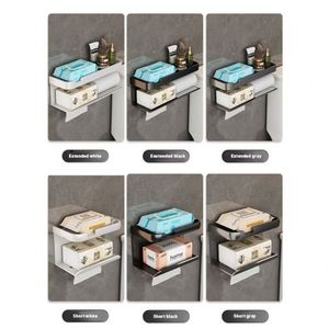 Portarrollos de Papel Higiénico Multicapa Autoadhesivo, Sin Perforaciones, de Aluminio, Resistente a la Humedad y al Óxido, con Gran Capacidad de Carga, Moderno, para Baño, Cocina y Gimnasio - Product Image 6