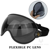 Casque de moto universel bouclier à bulles visière lentille casque de motocross lunettes rétro Moto motard cyclisme lentille pour casque ouvert