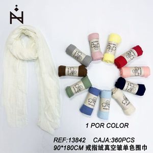 Écharpe unie en velours Ring Velvet Vacuum Crepe 90x180cm, voile de protection solaire - Product Image 2